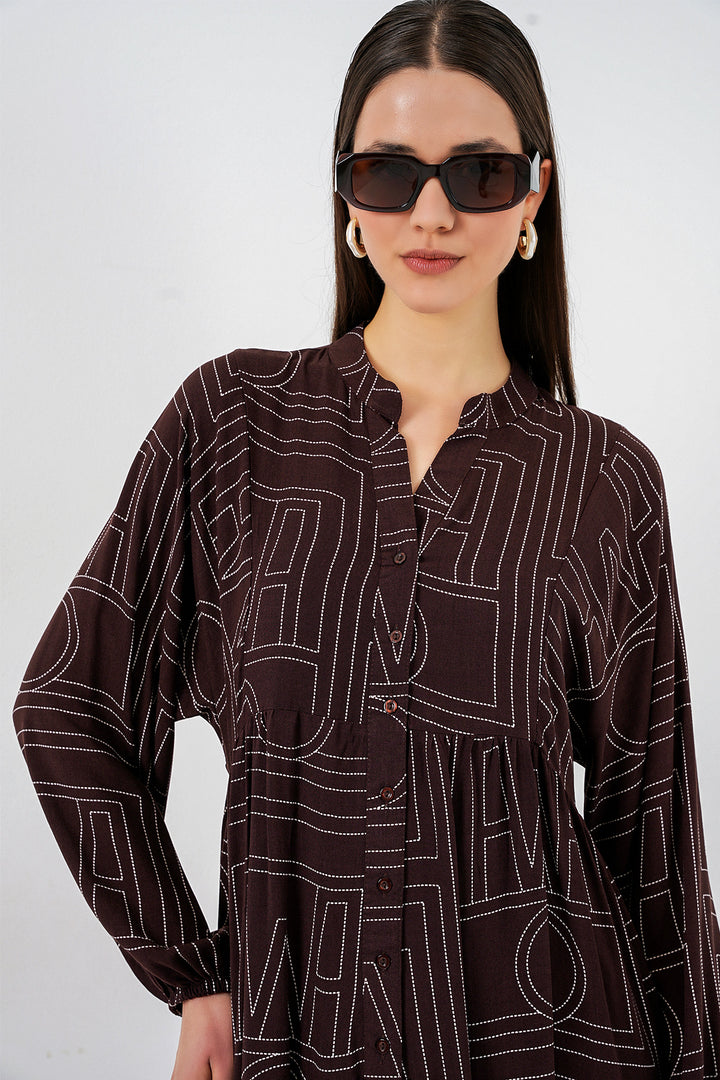Bigdart Robe longue modifiée pour femme 2585 - Café clair