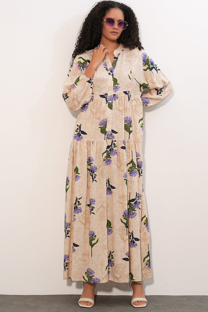 Bigdart Robe longue à motifs pour femme 2585 - Violet clair