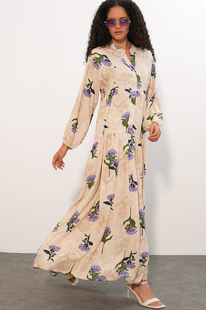 Bigdart Robe longue à motifs pour femme 2585 - Violet clair
