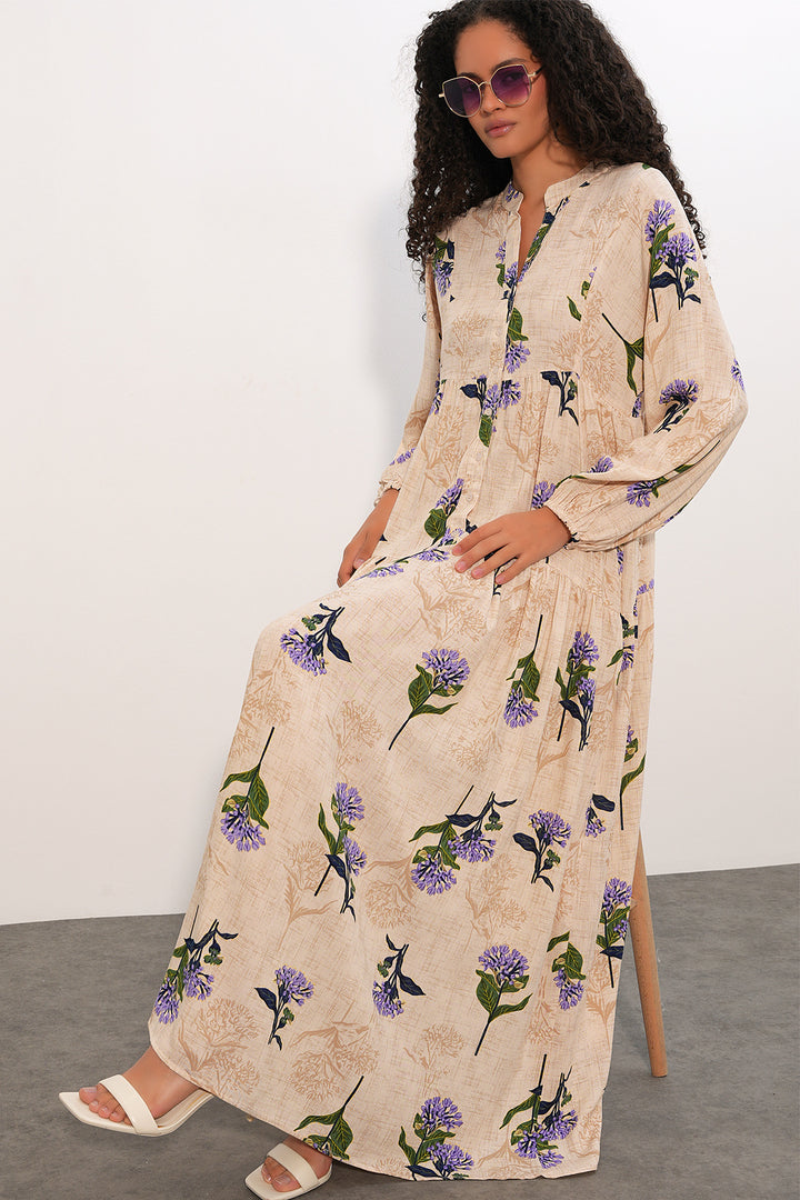 Bigdart Robe longue à motifs pour femme 2585 - Violet clair