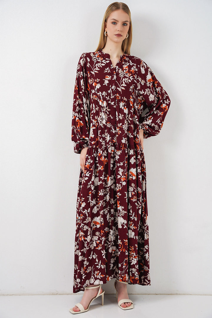 Bigdart Robe longue modeste à motifs pour femme 2585 - Z. Bordeaux