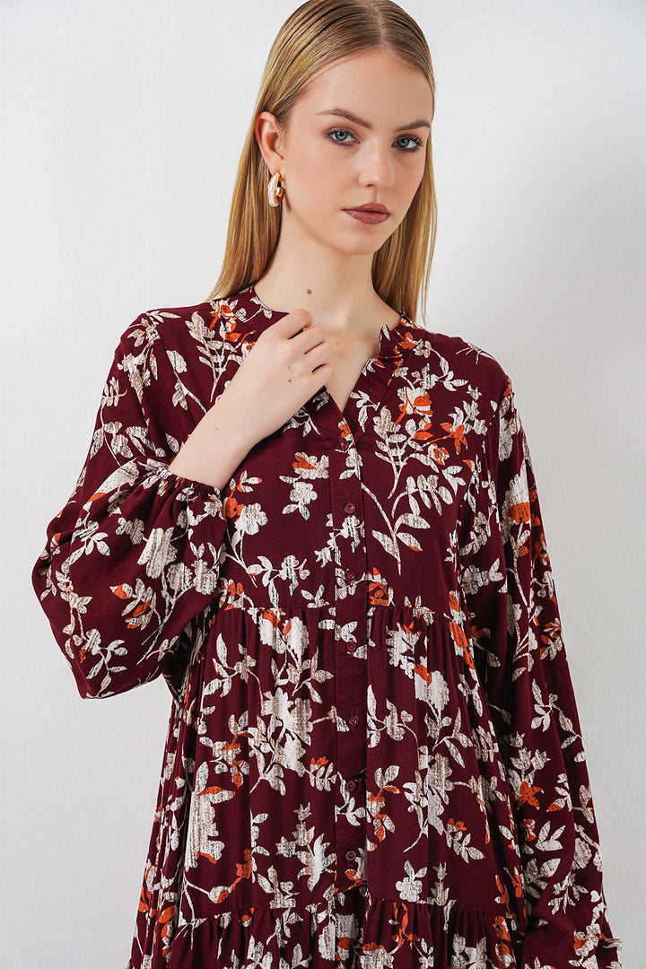 Bigdart Robe longue modeste à motifs pour femme 2585 - Z. Bordeaux