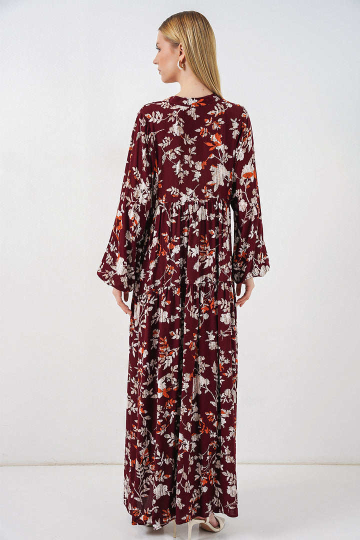 Bigdart Robe longue modeste à motifs pour femme 2585 - Z. Bordeaux