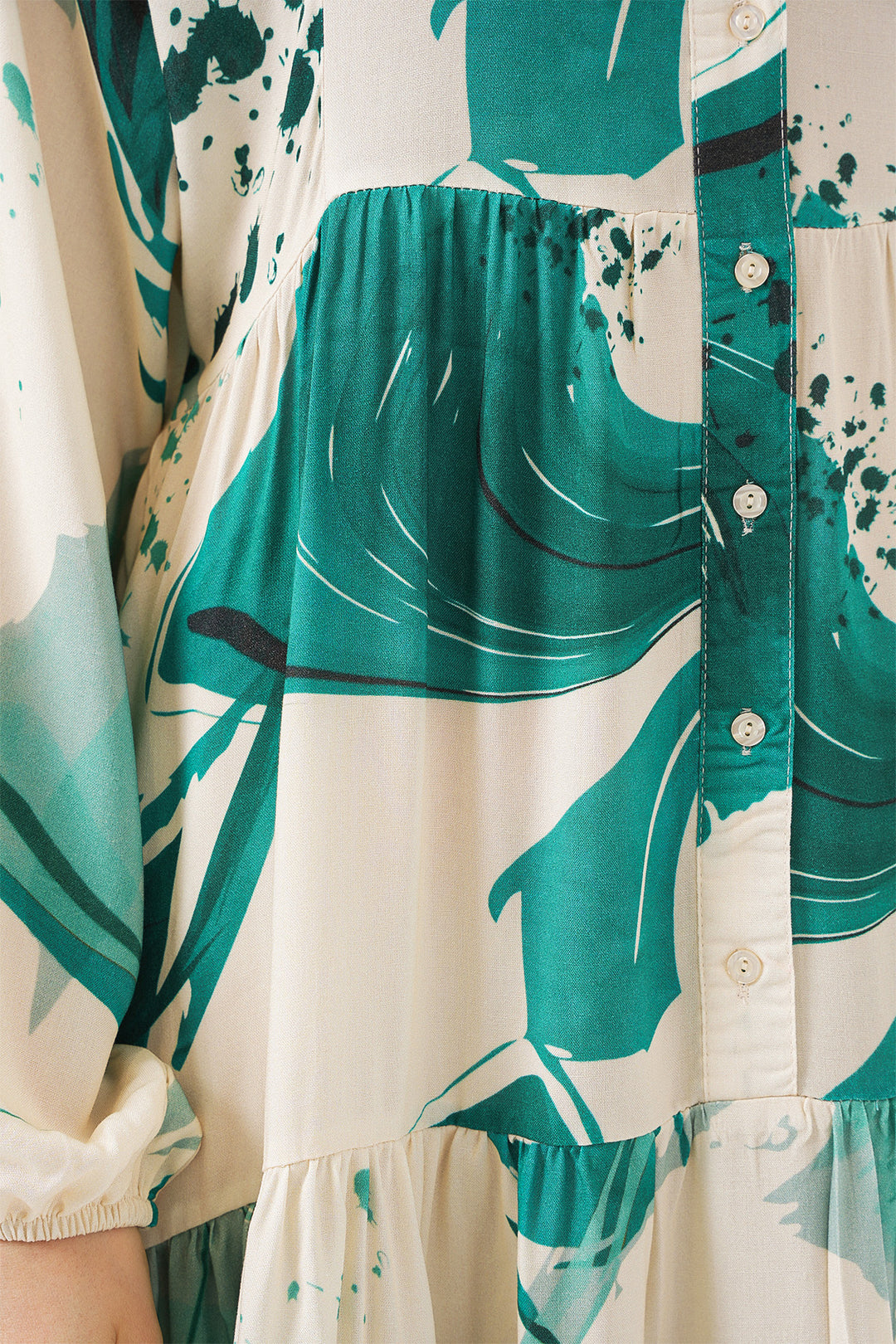 Bigdart Robe longue modeste à motifs pour femme 2585 - zümrüt Verti