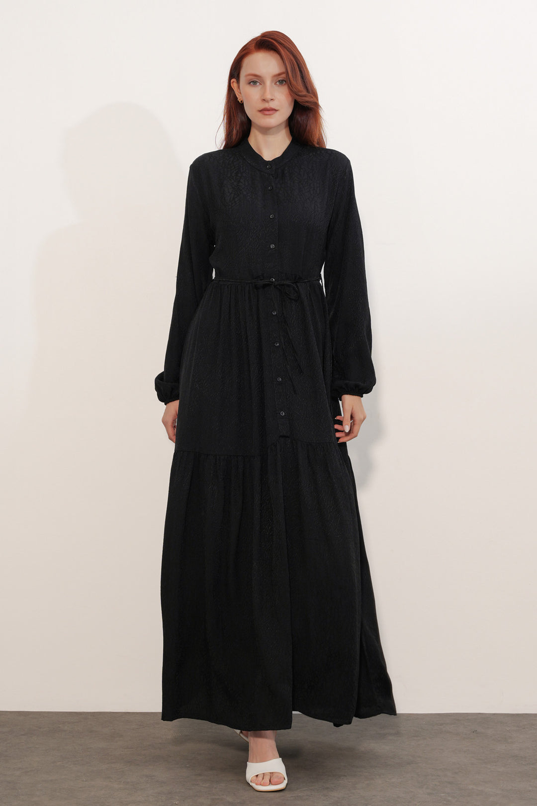 Bigdart Robe Femme Longue Imprimée Modeste 2586 - Noir