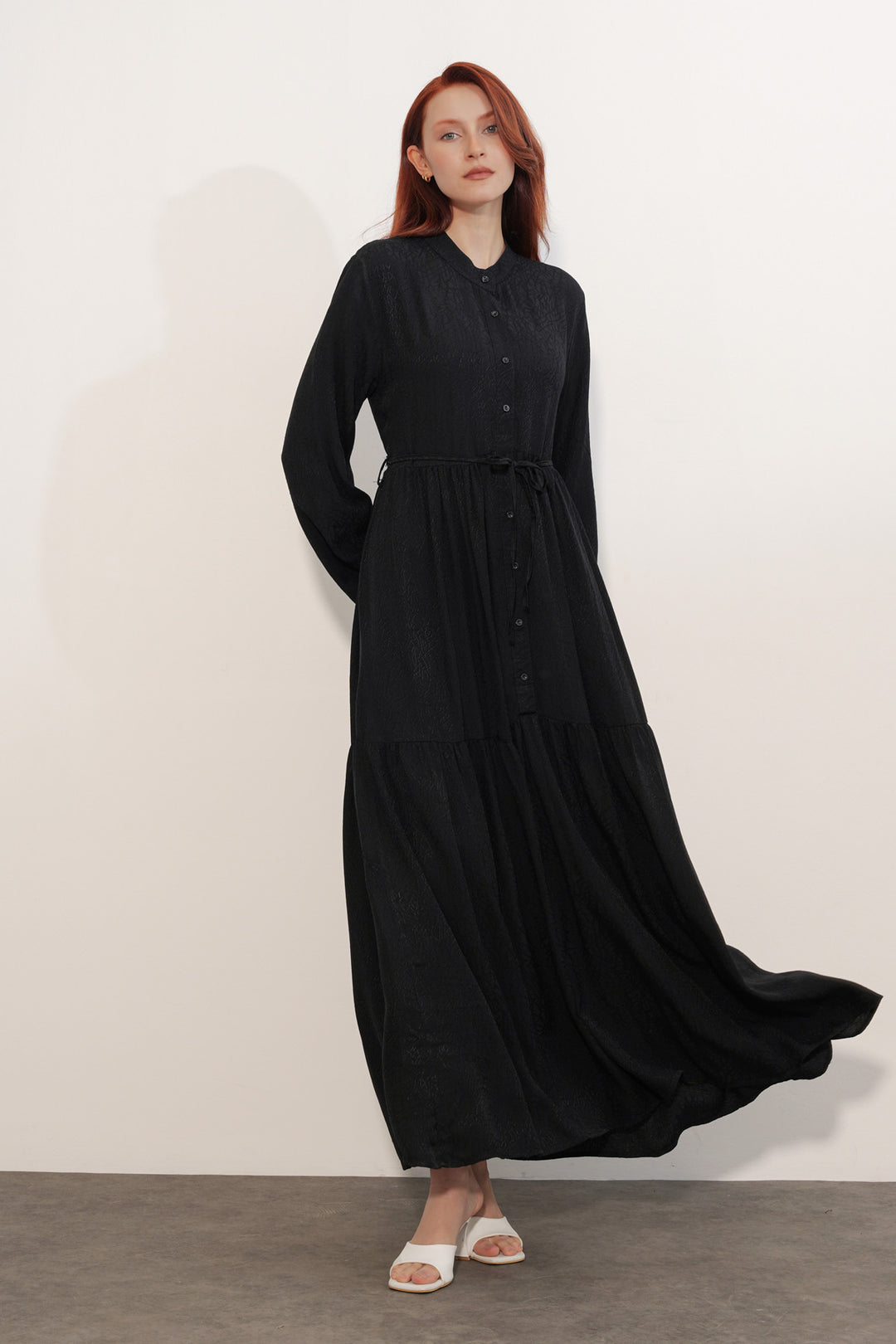 Bigdart Robe Femme Longue Imprimée Modeste 2586 - Noir