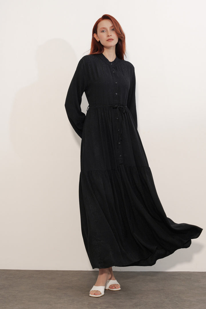 Bigdart Robe Femme Longue Imprimée Modeste 2586 - Noir