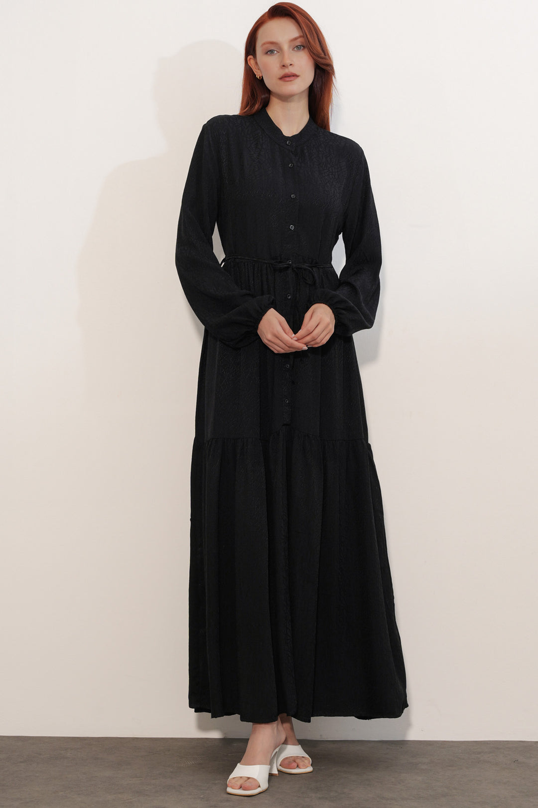 Bigdart Robe Femme Longue Imprimée Modeste 2586 - Noir