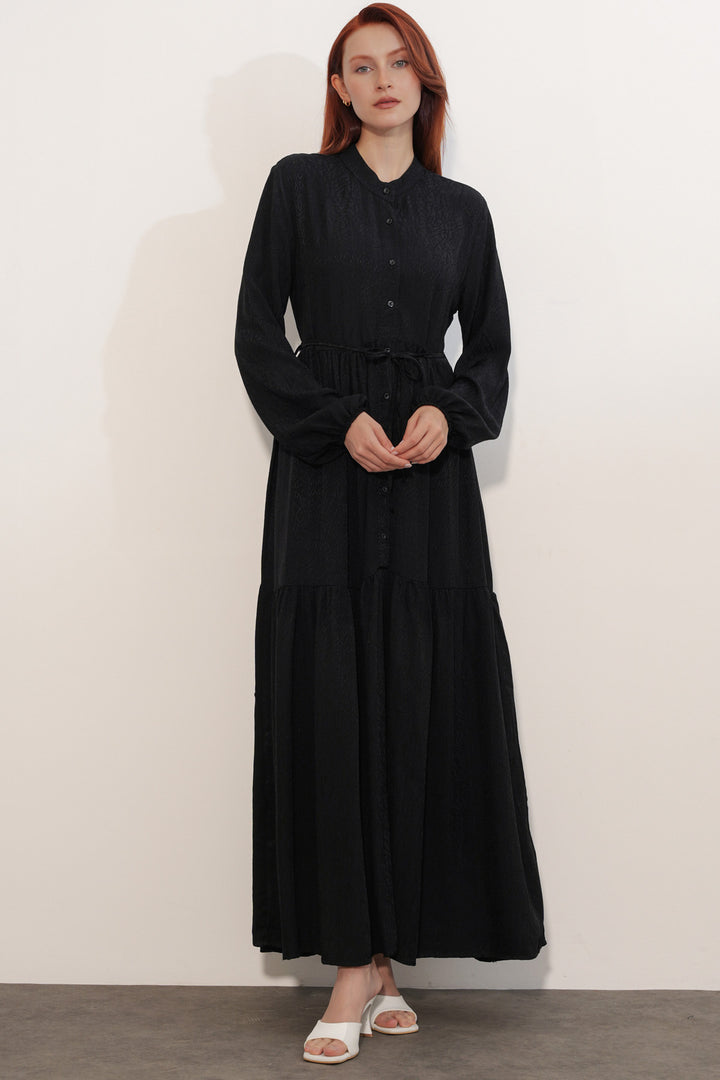 Bigdart Robe Femme Longue Imprimée Modeste 2586 - Noir