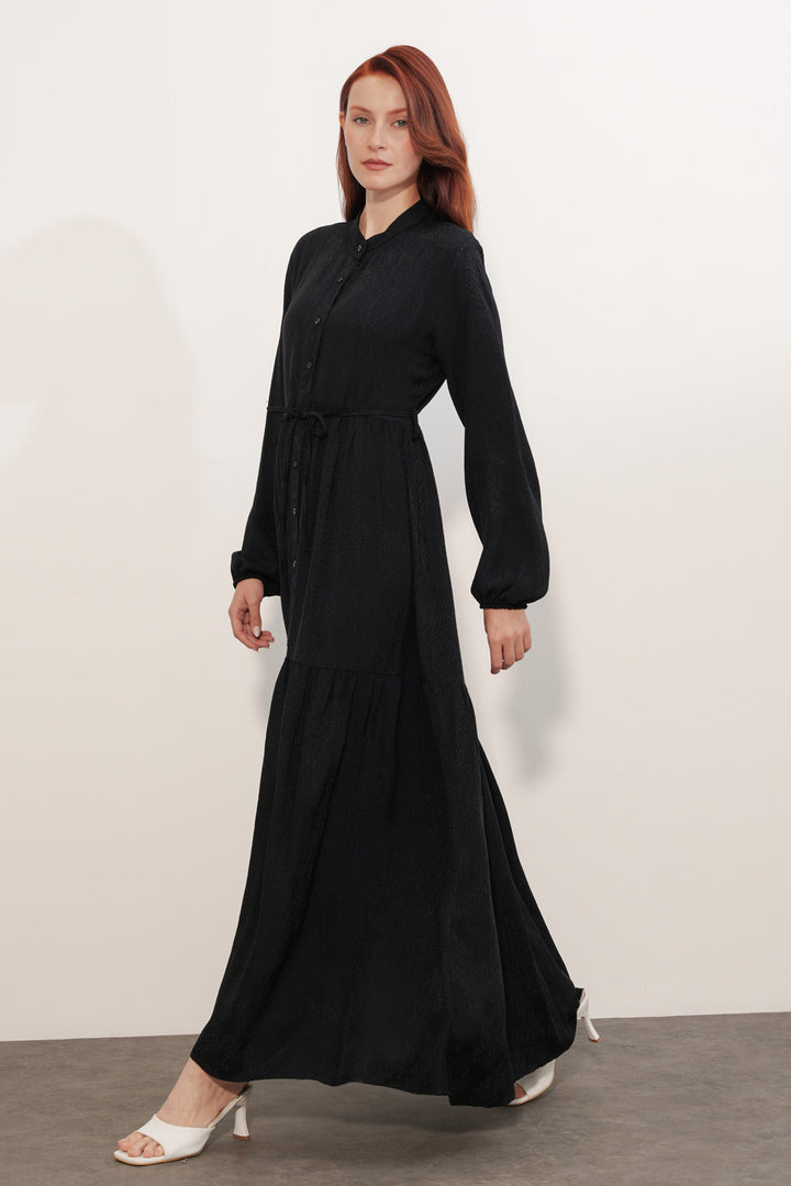 Bigdart Robe Femme Longue Imprimée Modeste 2586 - Noir