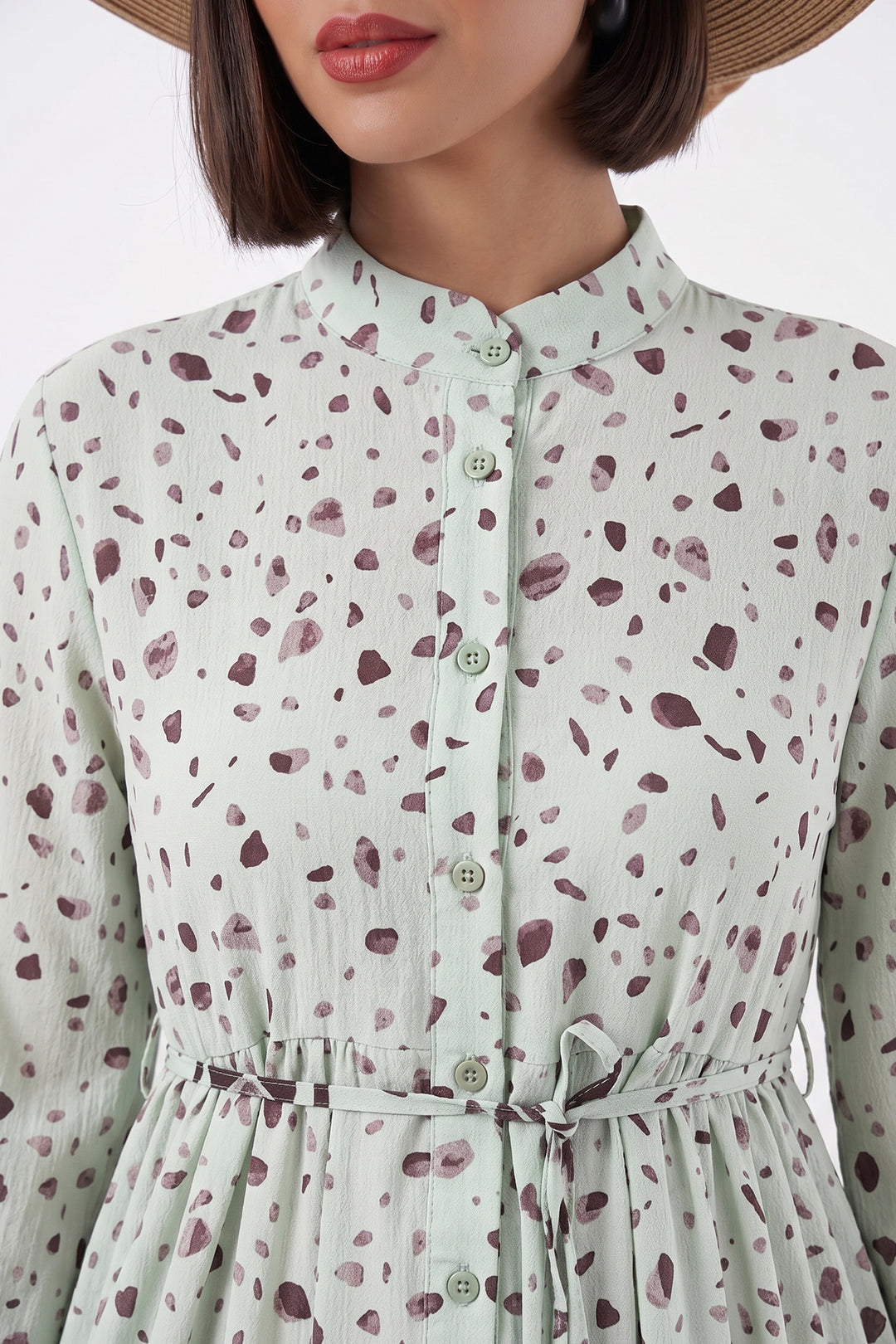 Bigdart Robe longue modeste à motifs pour femme 2586 - Vert