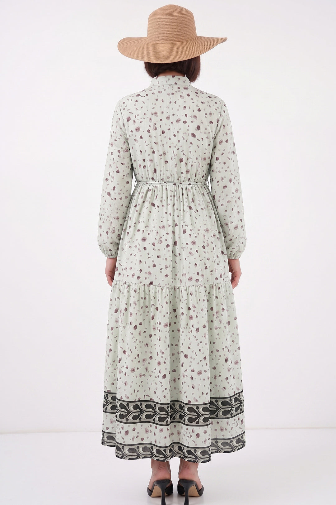 Bigdart Robe longue modeste à motifs pour femme 2586 - Vert