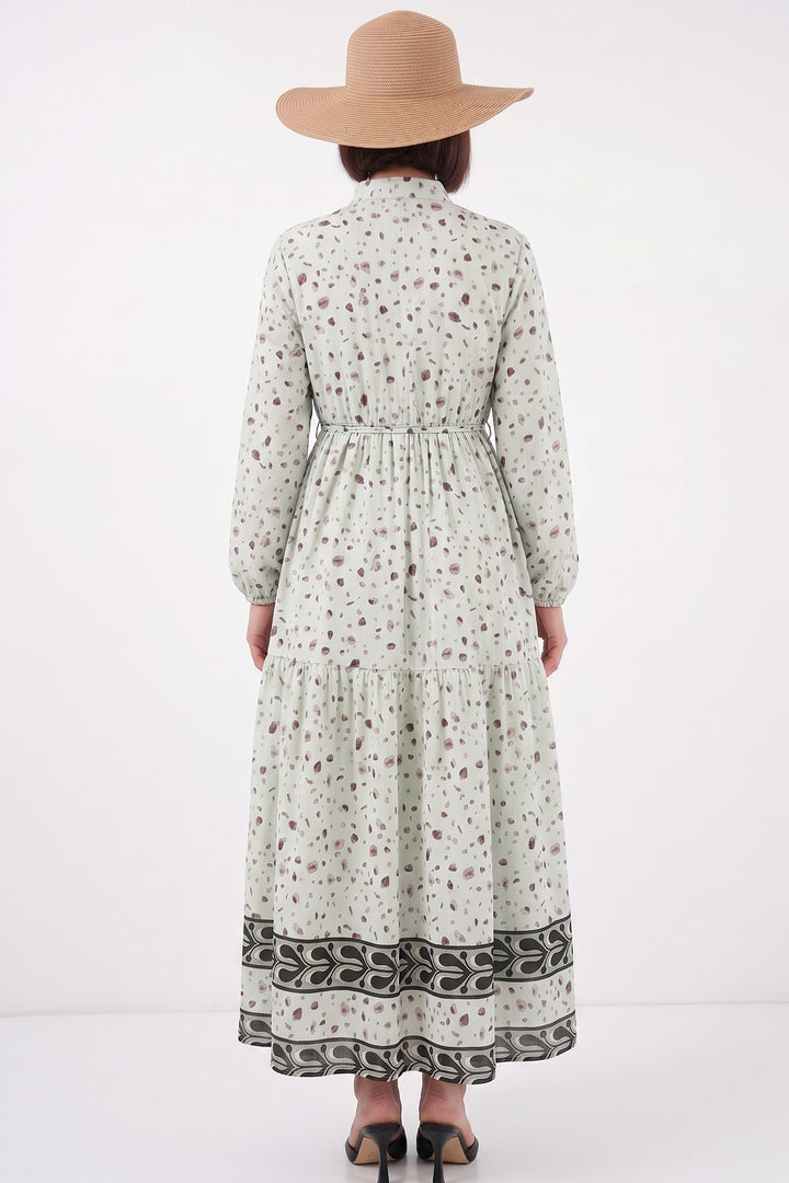 Bigdart Robe longue modeste à motifs pour femme 2586 - Vert