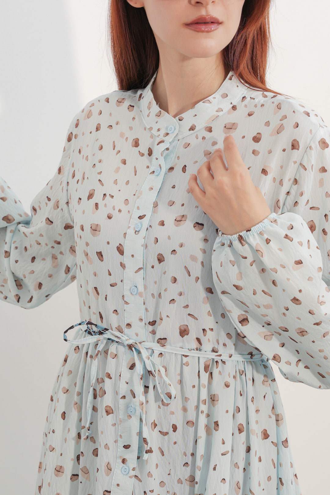 Bigdart Robe Femme Longue Imprimée Modeste 2586 - Bleu clair