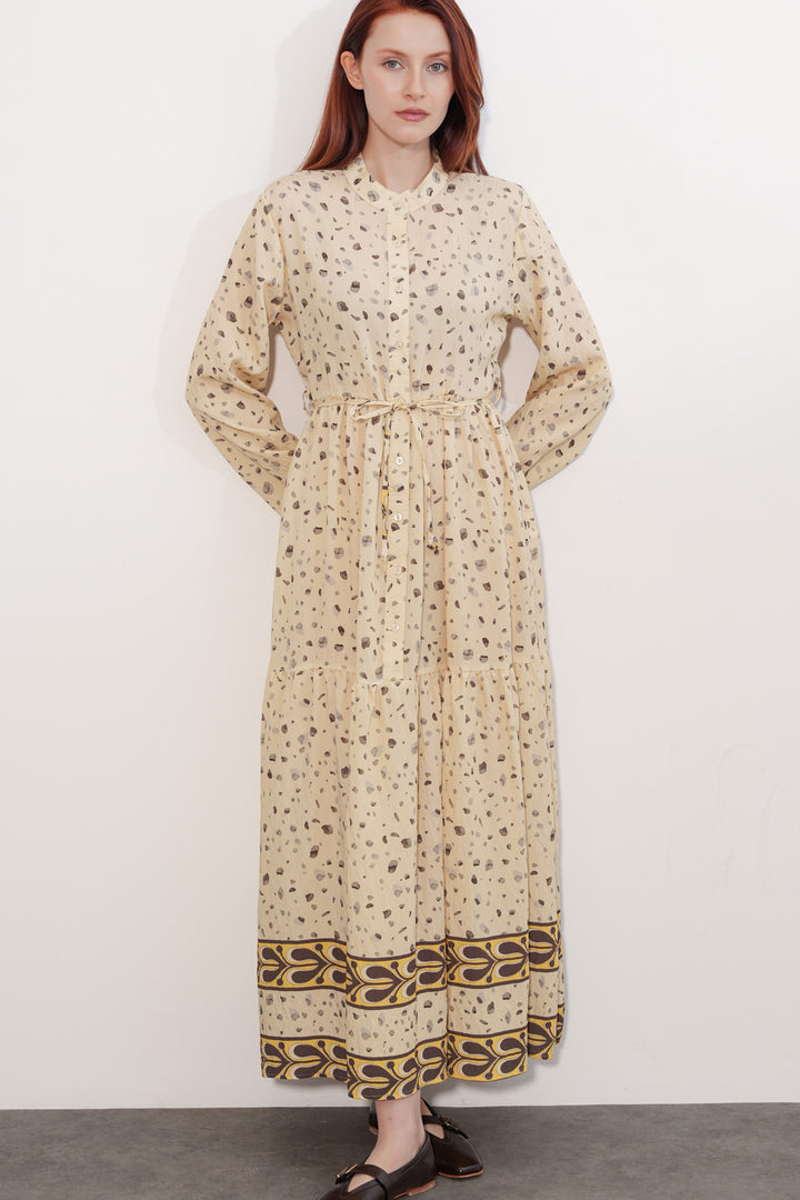 Bigdart Robe Femme Longue Imprimée Modeste 2586 - Jaune clair