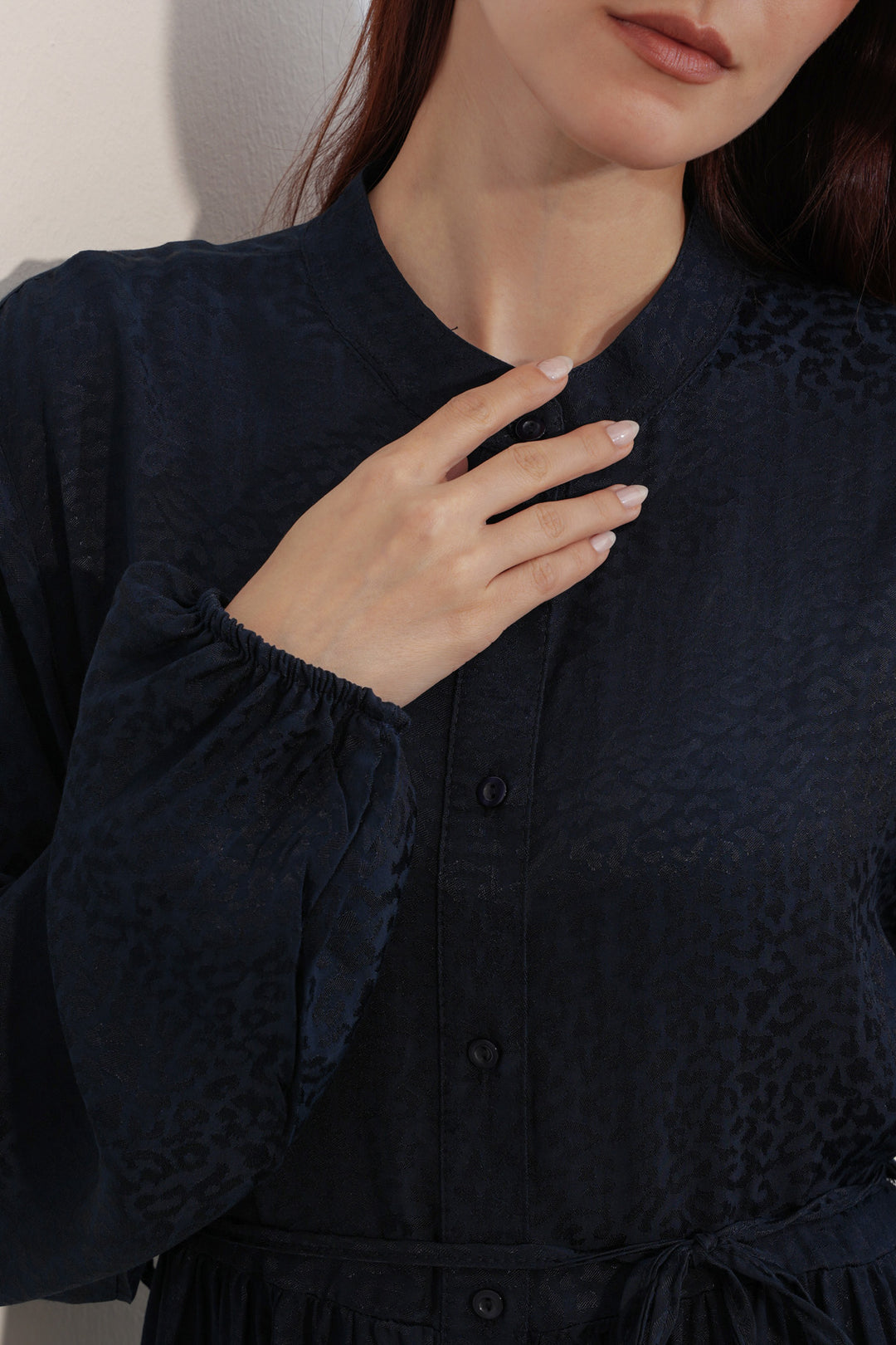 Bigdart Robe Femme Longue Imprimée Modeste 2586 - Bleu marine