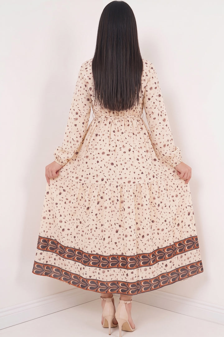 Bigdart Robe longue modeste à motifs pour femme 2586 - Rose
