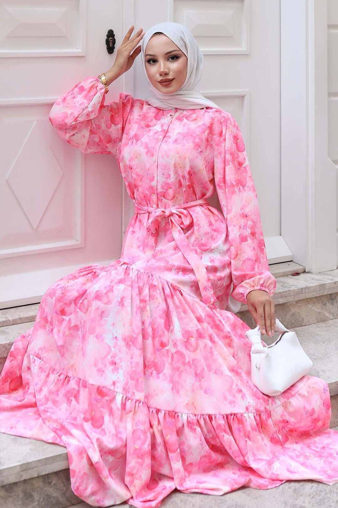 Bigdart Robe longue de hijab à motifs pour femmes 2586 - y.Rose