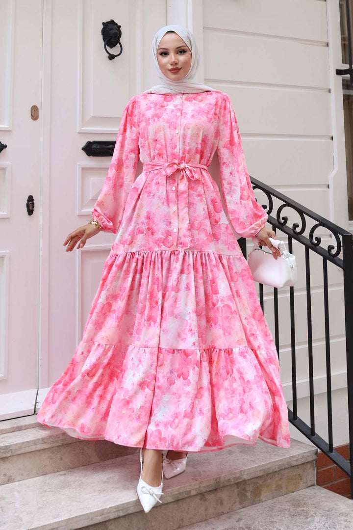 Bigdart Robe longue de hijab à motifs pour femmes 2586 - y.Rose