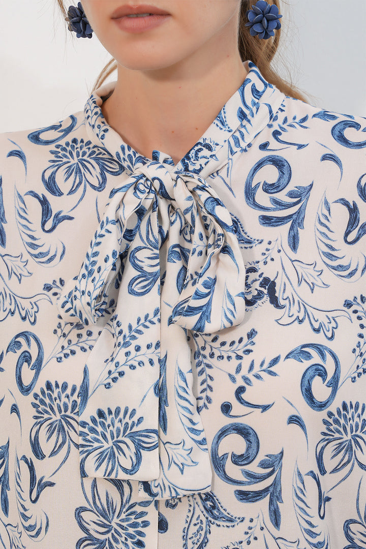 Bigdart Tunique longue à motifs pour femme 5998 - Bleu