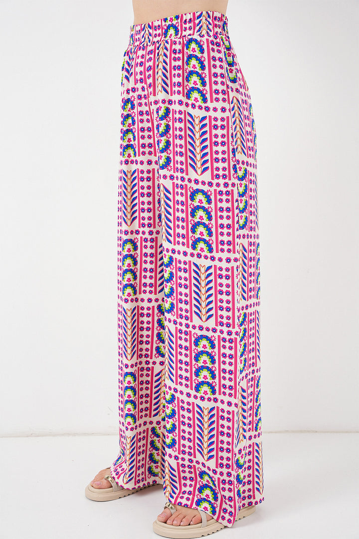 Bigdart Pantalon en Viscose Imprimé Femme 6749 - Fuchsia
