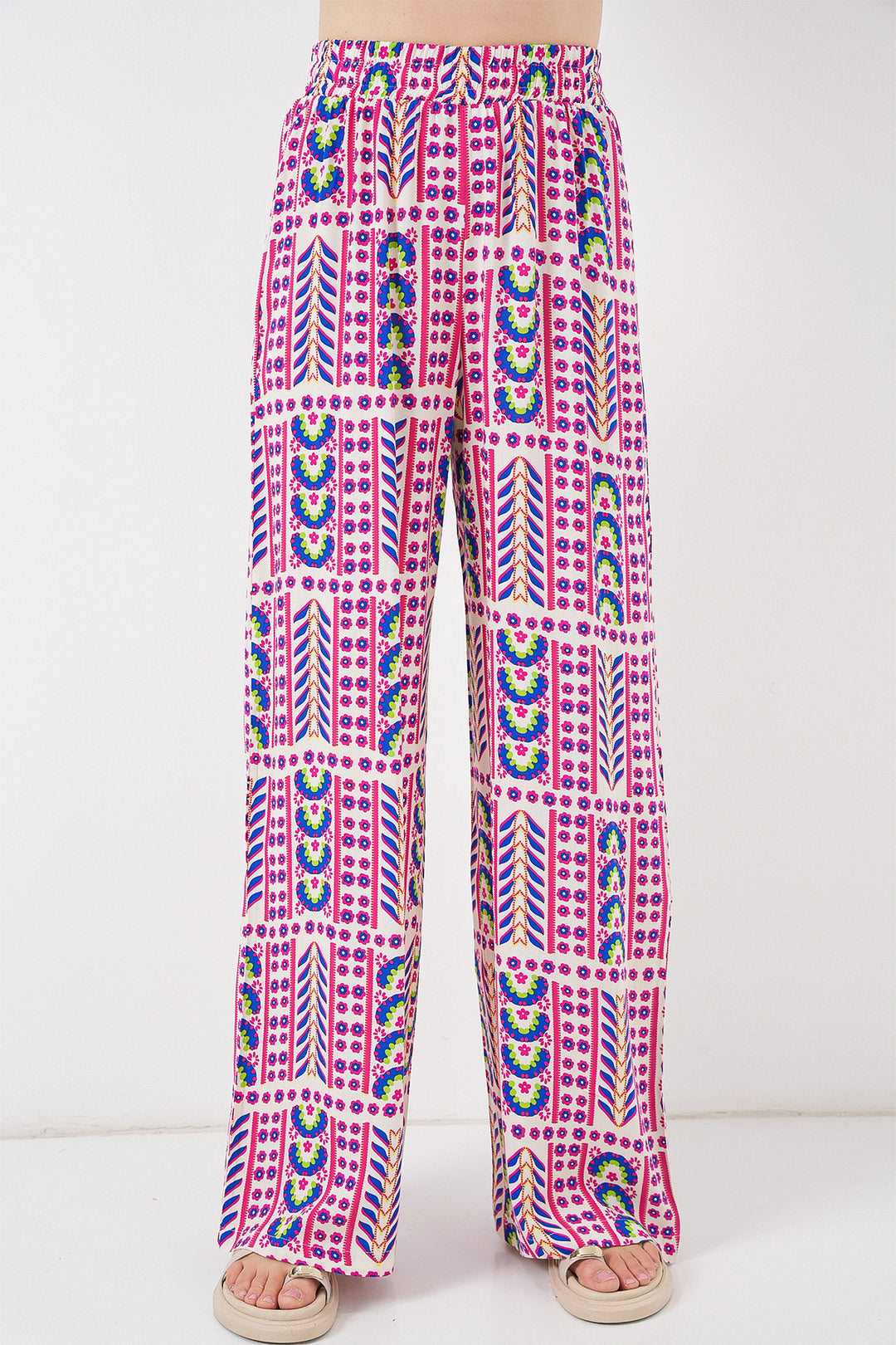Bigdart Pantalon en Viscose Imprimé Femme 6749 - Fuchsia