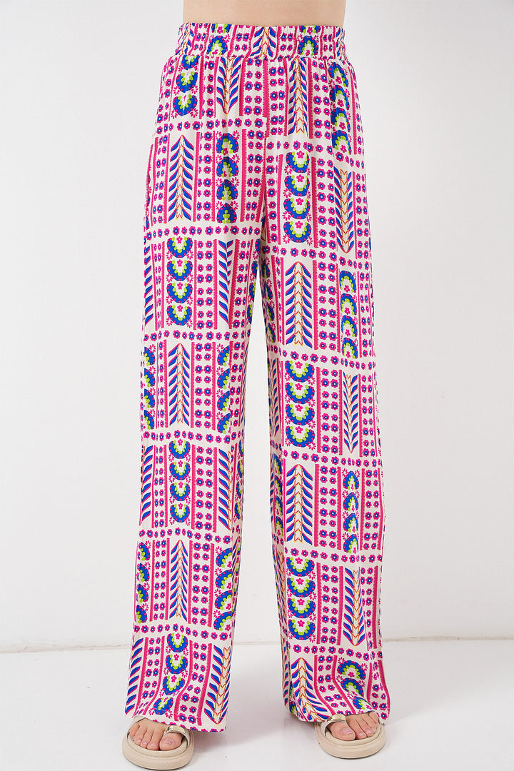 Bigdart Pantalon en Viscose Imprimé Femme 6749 - Fuchsia