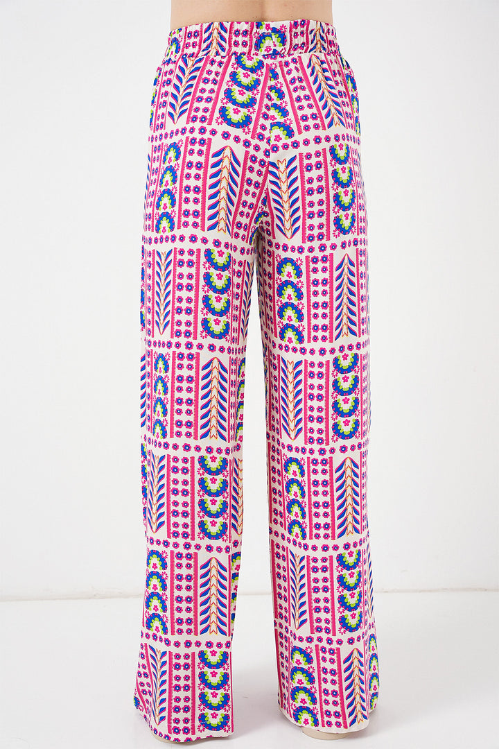 Bigdart Pantalon en Viscose Imprimé Femme 6749 - Fuchsia