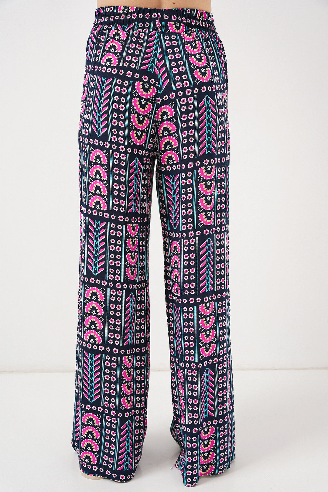 Bigdart Pantalon en viscose modélisé pour femme 6749 - Bleu marine