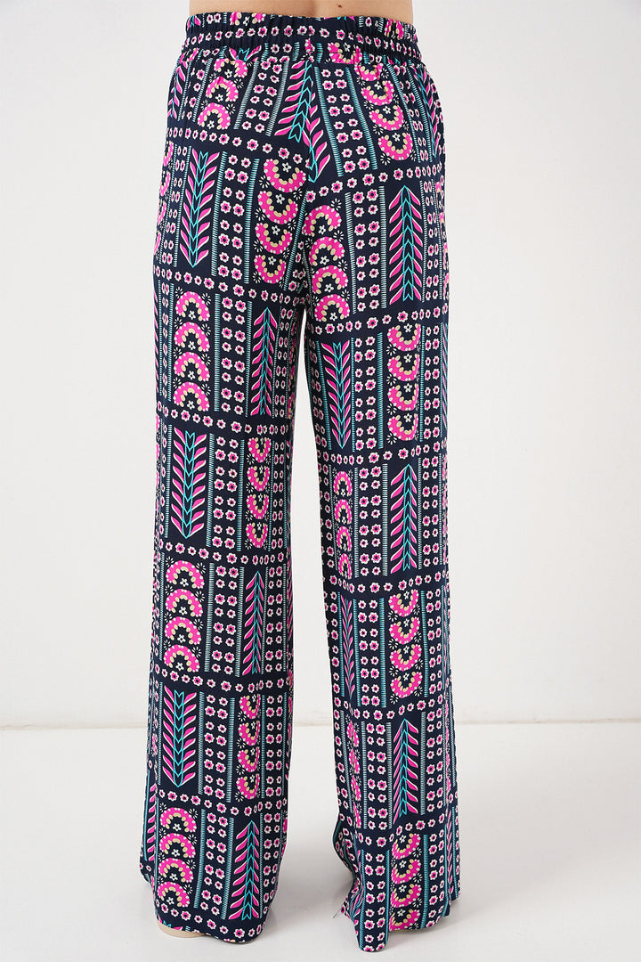 Bigdart Pantalon en viscose modélisé pour femme 6749 - Bleu marine