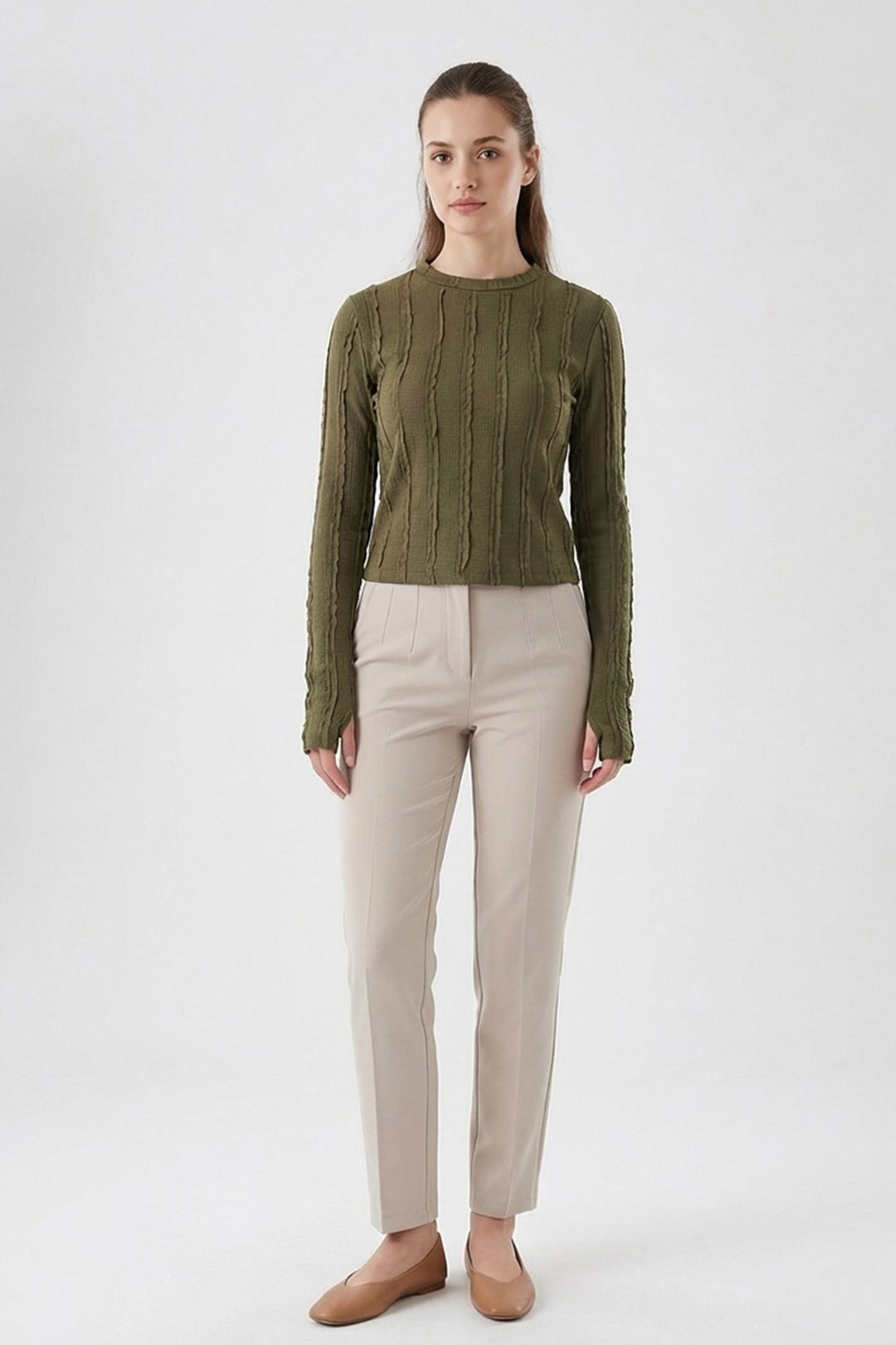 Bigdart Blouse Tricotée Texturée Femme 980 - Kaki