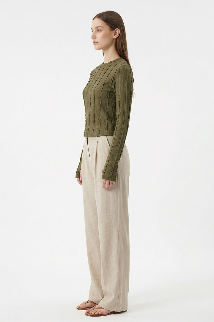 Bigdart Blouse Tricotée Texturée Femme 980 - Kaki