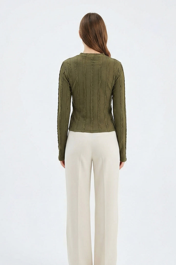 Bigdart Blouse Tricotée Texturée Femme 980 - Kaki