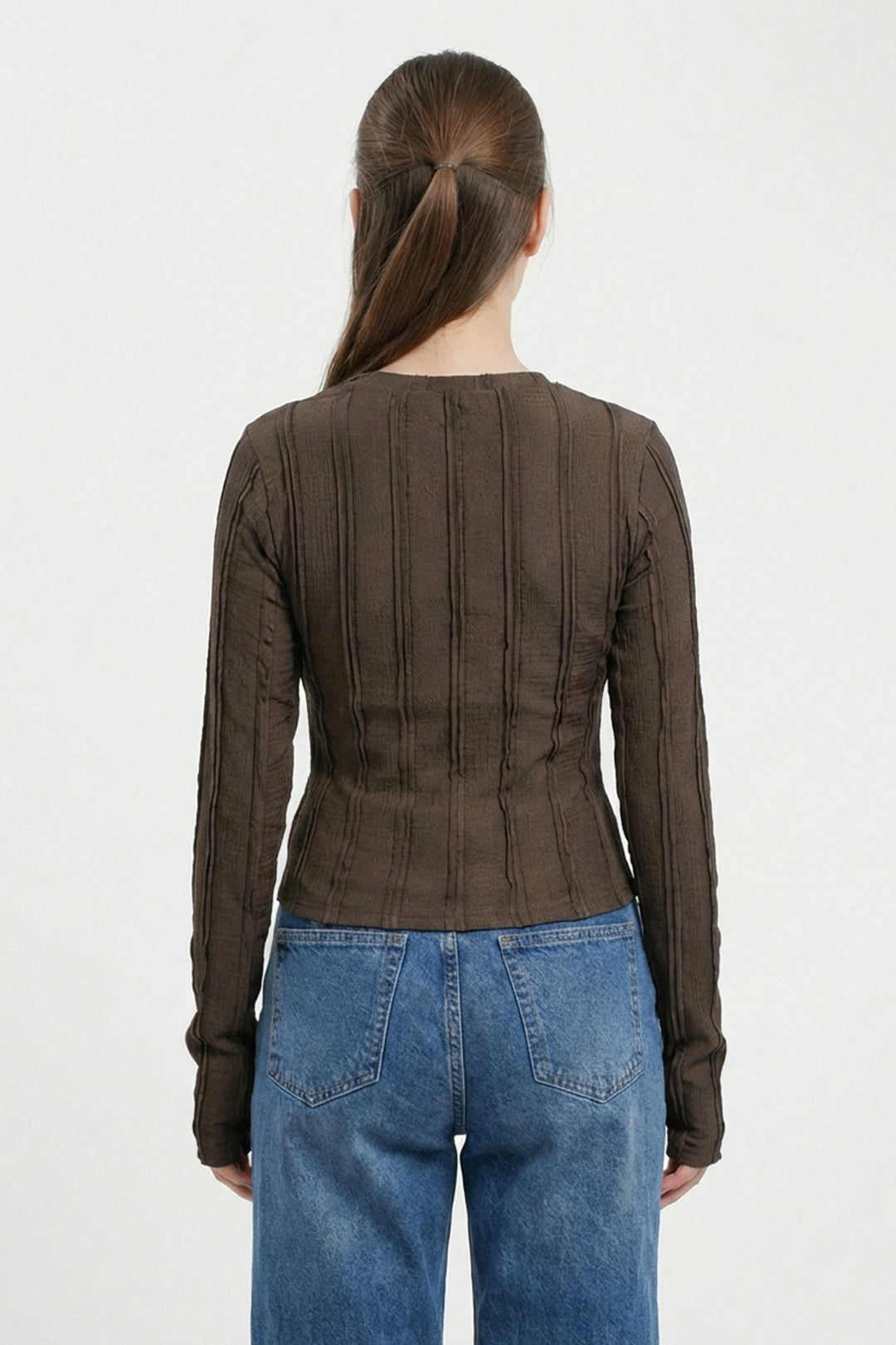 Bigdart Blouse Tricotée Texturée Femme 980 - Marron