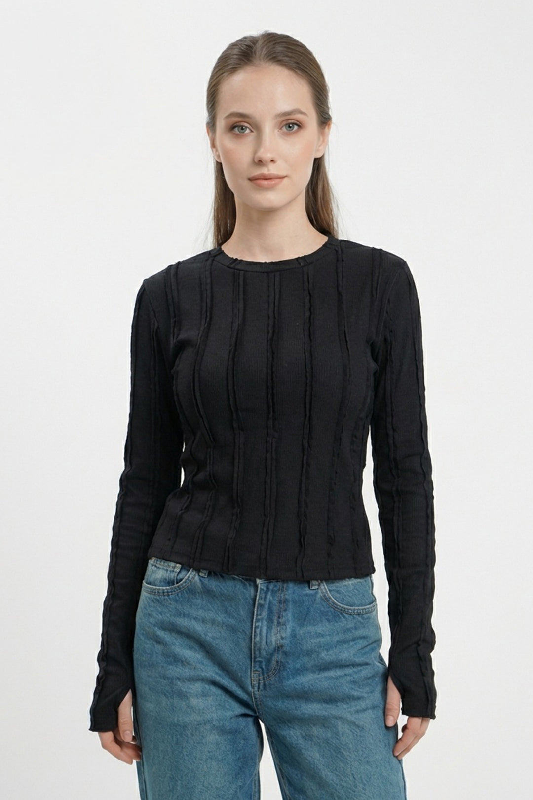 Bigdart Blouse Tricotée Texturée Femme 980 - Noir