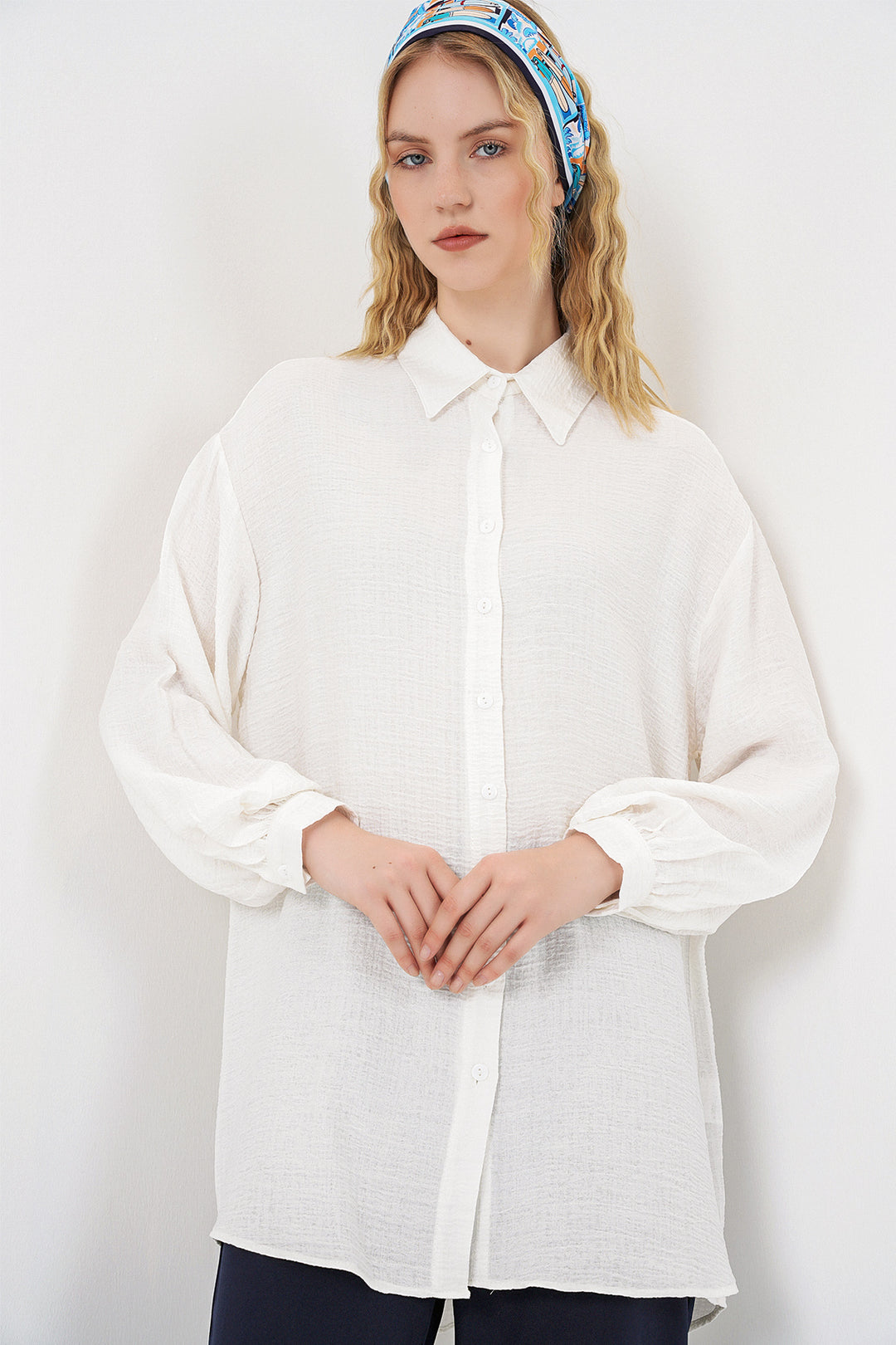 Bigdart Tunique Oversize Texturée Femme 5989 - Blanc