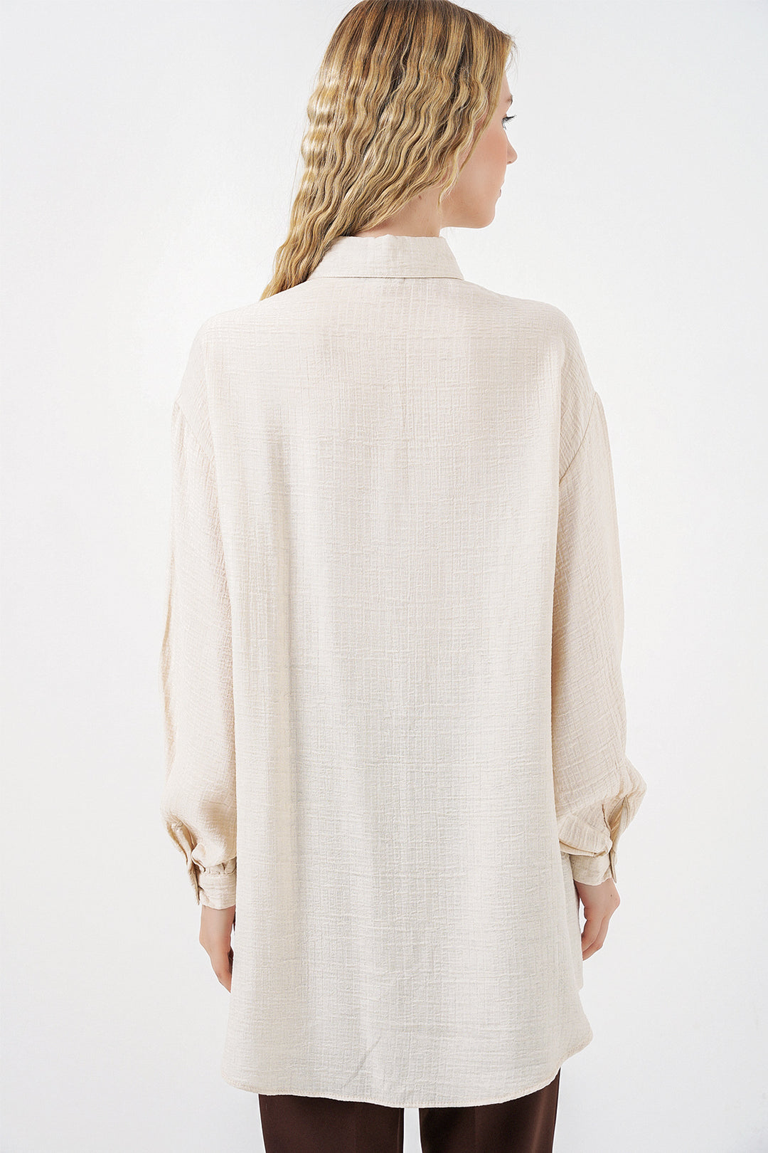 Bigdart Tunique Oversize Texturée Femme 5989 - Crème