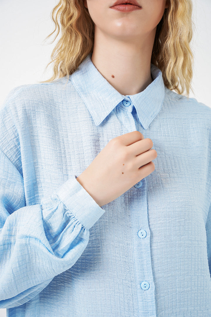 Bigdart Tunique Oversize Texturée Femme 5989 - Bleu