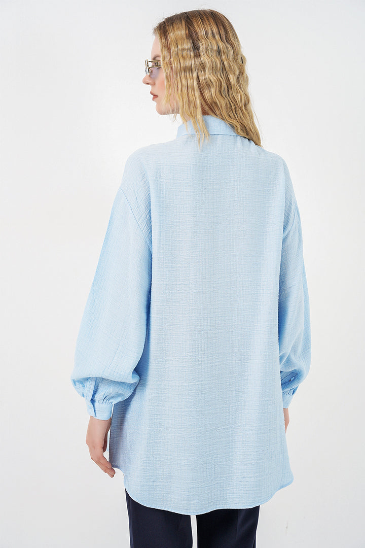 Bigdart Tunique Oversize Texturée Femme 5989 - Bleu