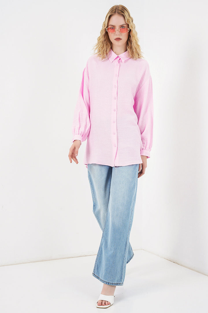 Bigdart Tunique Oversize Texturée Femme 5989 - Rose