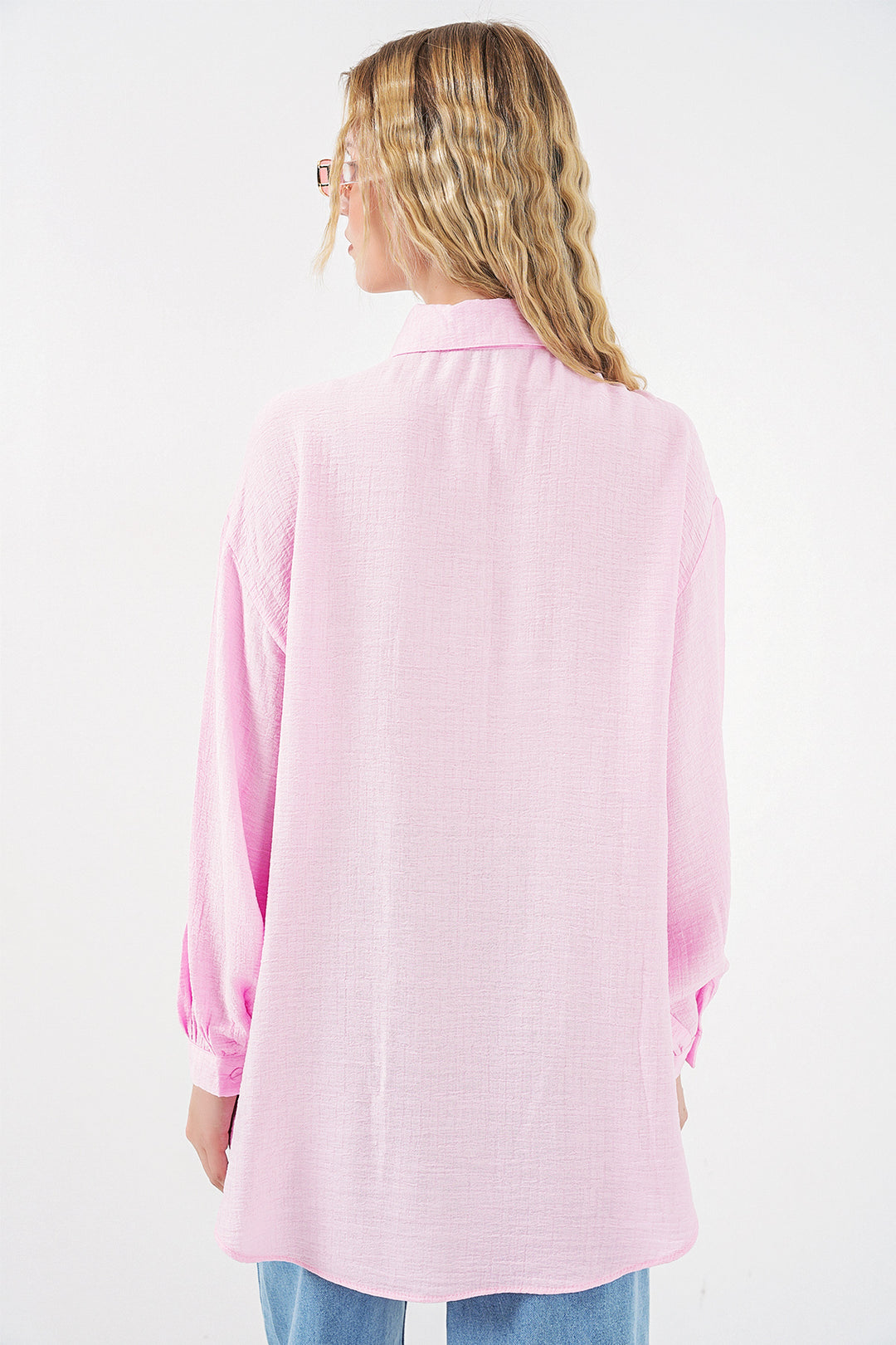 Bigdart Tunique Oversize Texturée Femme 5989 - Rose