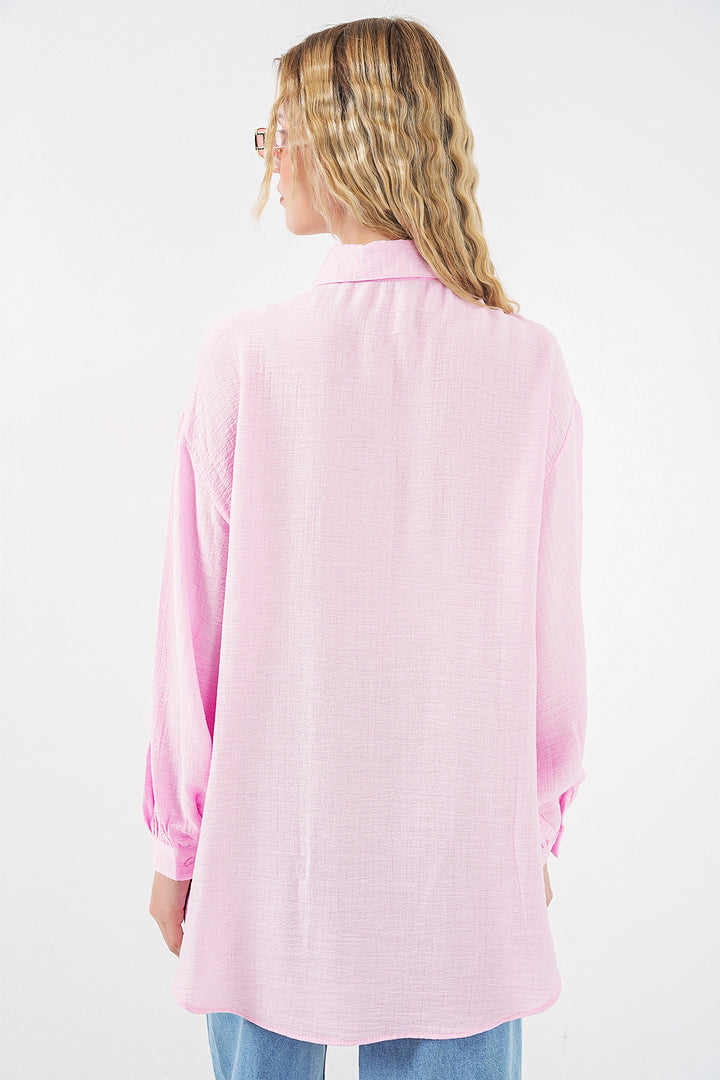 Bigdart Tunique Oversize Texturée Femme 5989 - Rose
