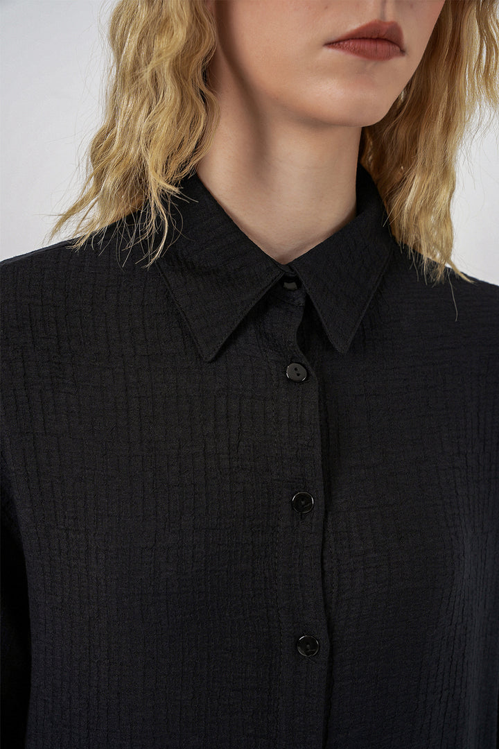 Bigdart Tunique Oversize Texturée Femme 5989 - Noir