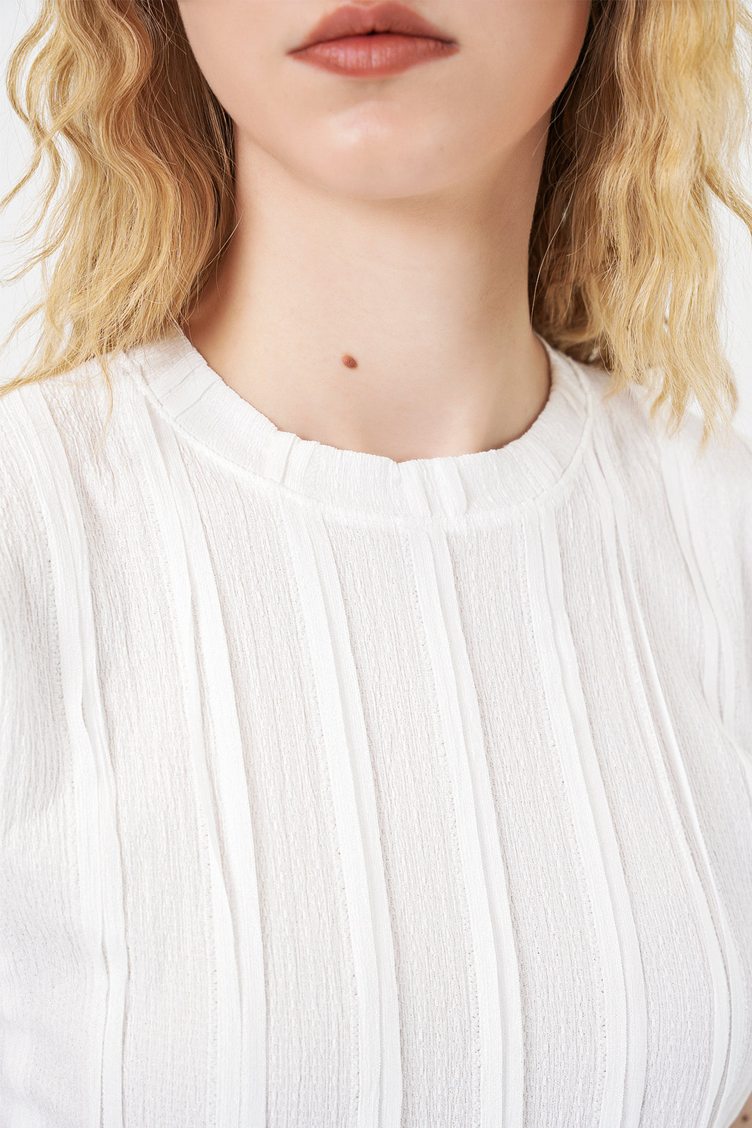 Bigdart Blouse Tricotée Élastique Sans Manches Femme 991 - Blanc