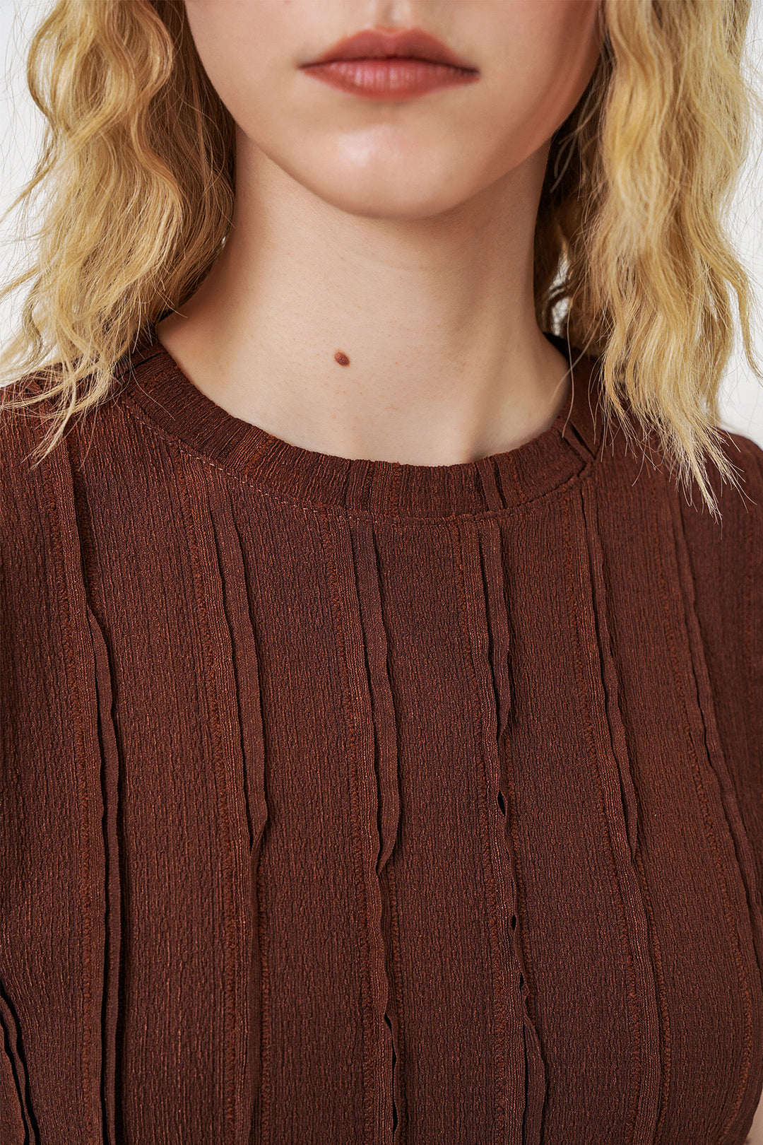 Bigdart Blouse Tricotée Élastique Sans Manches Femme 991 - Marron
