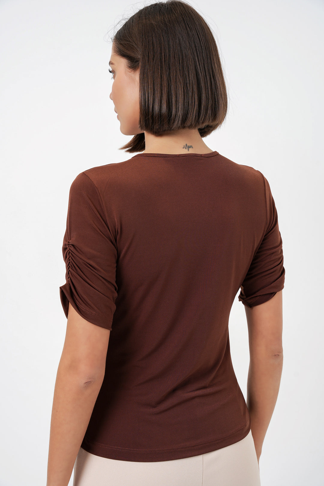 Bigdart Blouse Sandy à détails de boutons pour femme 992 - Marron