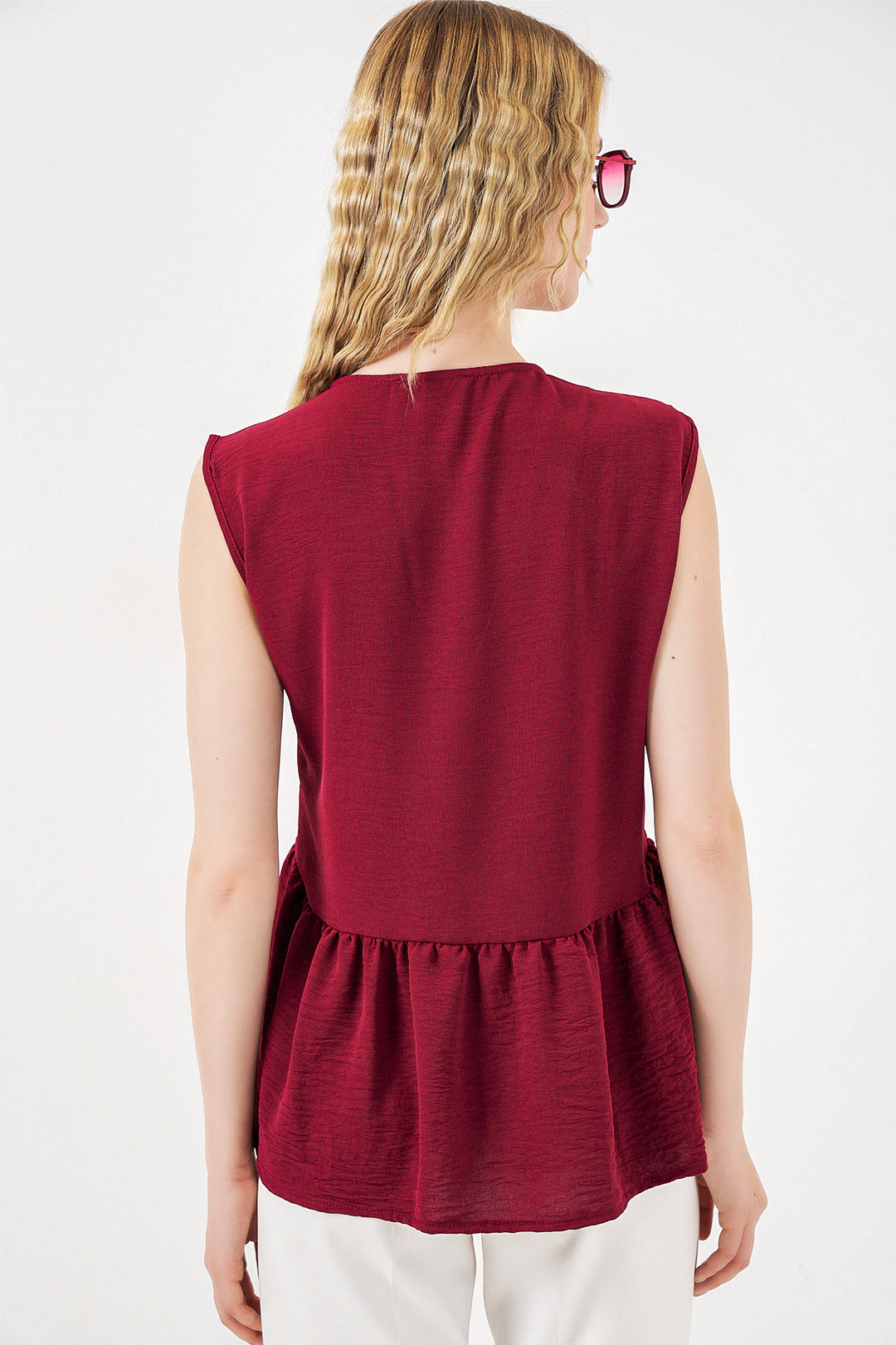 Bigdart Blouse à boutons sans manches 994 - Bordeaux