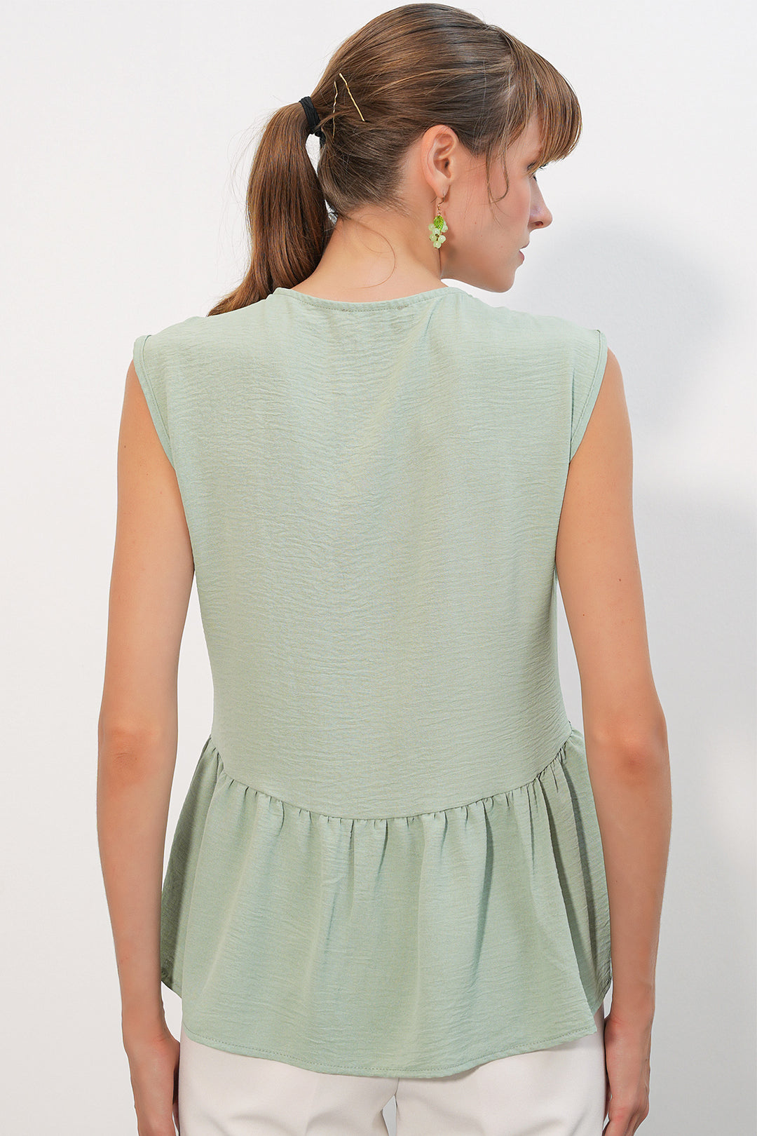 Bigdart Blouse à boutons sans manches 994 - Menthe