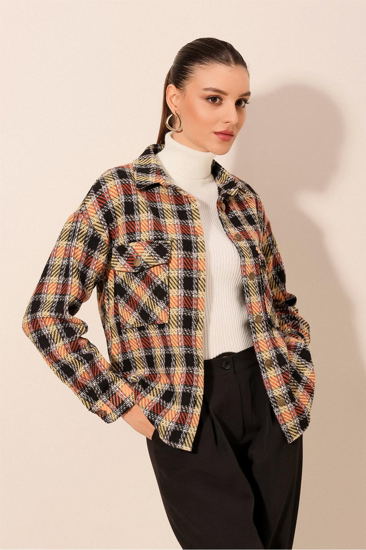 Bigdart Chemise oversize à carreaux pour femme 3854 - Rouge brique