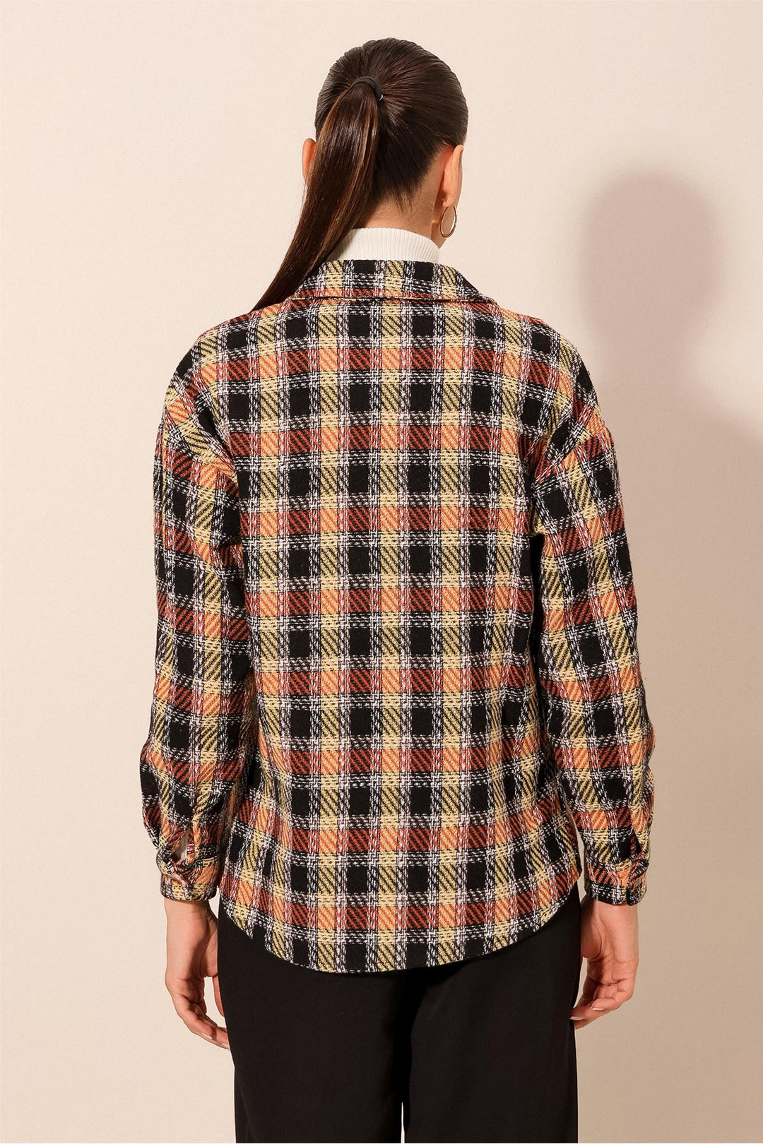 Bigdart Chemise oversize à carreaux pour femme 3854 - Rouge brique